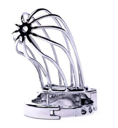 Metalni kavez za penis od nerđajućeg čelika, sa ključem – 13 cm FT001165-2